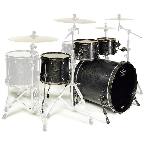 Mapex Saturn V MH Exotic Series Sound Wave, Flat Black Maple Burl