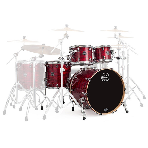 Mapex Saturn V 22'' Sound Wave Shell Pack, Red Strata Pearl