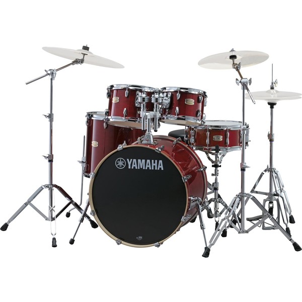 Yamaha Stage Custom Birch 20'' 5 Piece Drum Kit, Cranberry Red