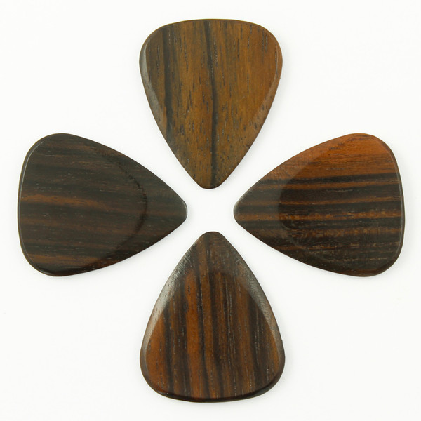 Timber Tones Macassar Ebony Guitar Pick, Players Pack of 4