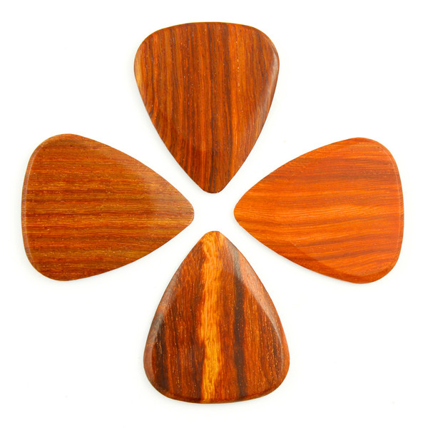 Timber Tones Bloodwood Guitar Pick, Players Pack of 4