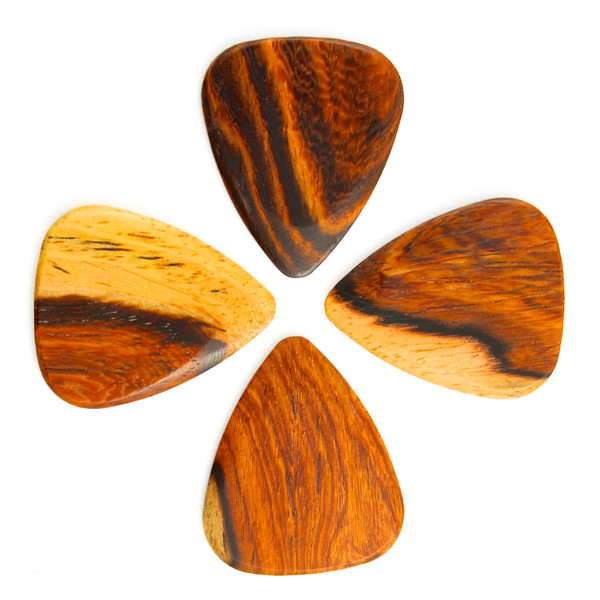 Timber Tones Burmese Rosewood Guitar Pick, Players Pack of 4