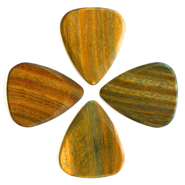 Timber Tones Lignum Vitae Guitar Pick, Players Pack of 4