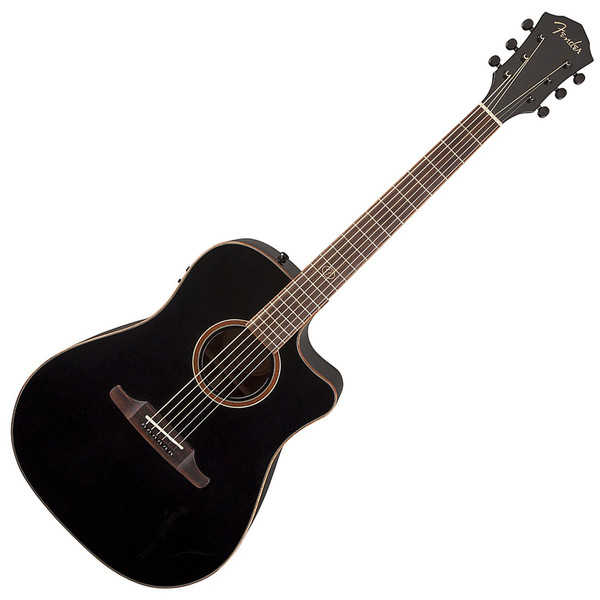 Fender F-1020CE Dreadnought Cutaway Electro-Acoustic Guitar, Black