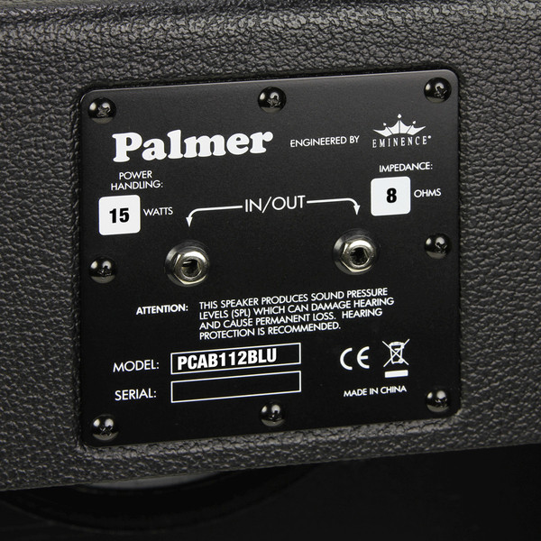 Palmer 1 x 12" Celestion Alnico Blue Speaker Cabinet, 8 Ohms