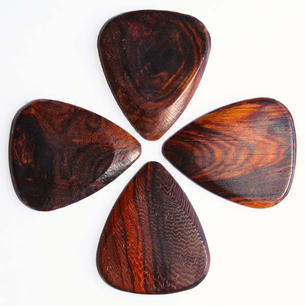 Timber Tones Burma Padauk Guitar Pick, Players Pack of 4
