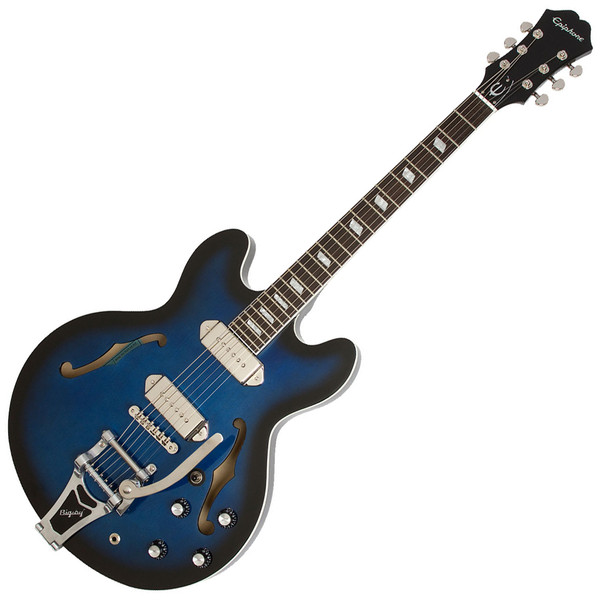 Epiphone Gary Clark Jr Black and Blu Casino Guitar with Bigsby