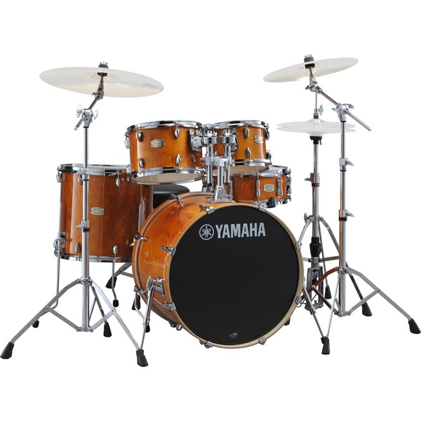Yamaha Stage Custom Birch 22'' 5 Piece Drum Kit, Honey Amber