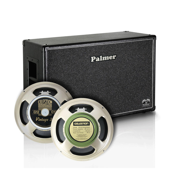 Palmer 2 x 12" Celestion Vintage 30/Greenback Speaker Cab, Open Back