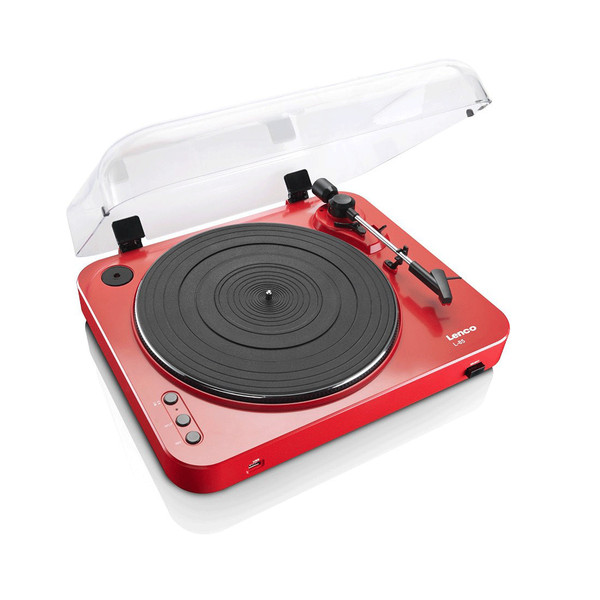 Lenco L-85 Turntable with USB Direct Recording, Red