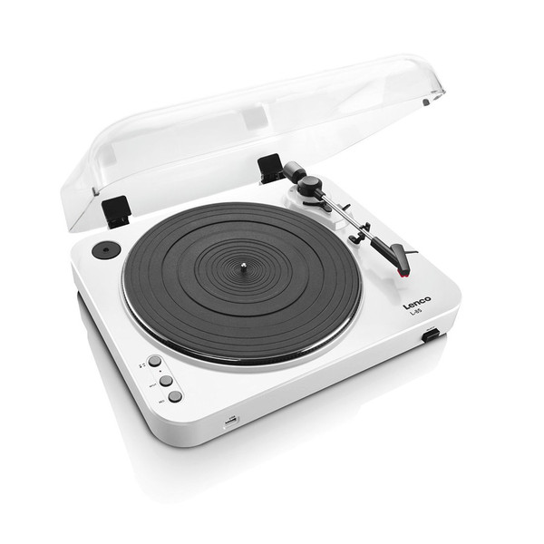 Lenco L-85 Turntable with USB Direct Recording (White)