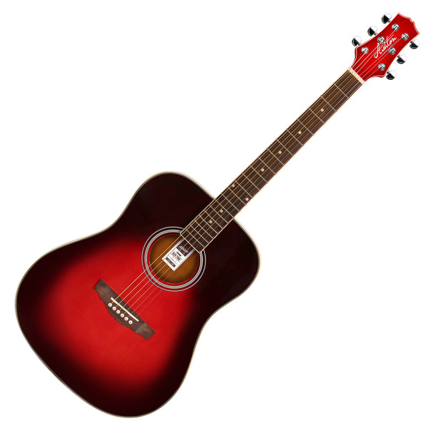 Ashton D24 Dreadnought Acoustic Guitar, Transparent Red