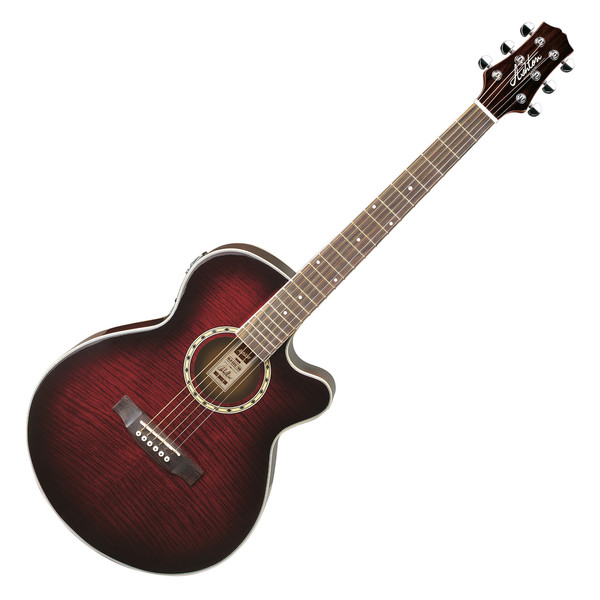 Ashton SL29CEQ Electro-Acoustic Guitar, Wine Red Sunburst