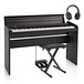 Korg LP-180 Digital Piano, Black with Stool + Headphones