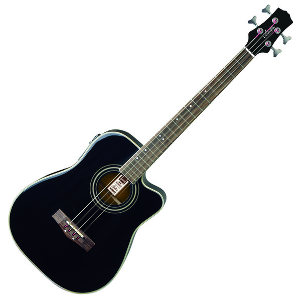 Ashton ACB100CEQ Electro Acoustic Bass Guitar, Black