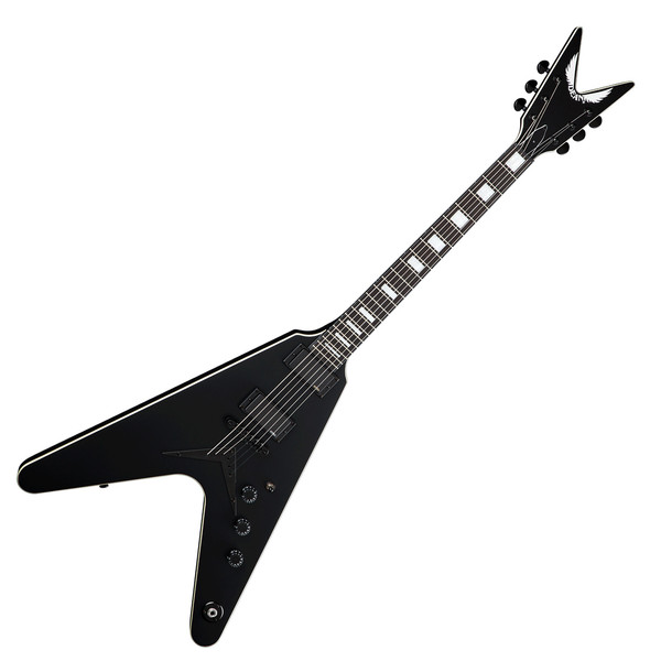 Dean V Stealth Electric Guitar, Black Satin