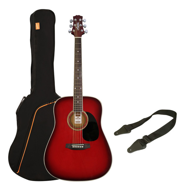 Ashton SPD25 Acoustic Guitar Starter Pack, Wine Red Sunburst