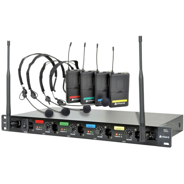 Chord QU4 Quad Wireless Headset Microphone System