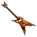 Dean Razorback Left Handed Electric Guitar, Explosion w/Case 