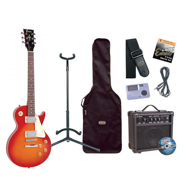 Encore E99 Electric Guitar Outfit, Cherry Sunburst