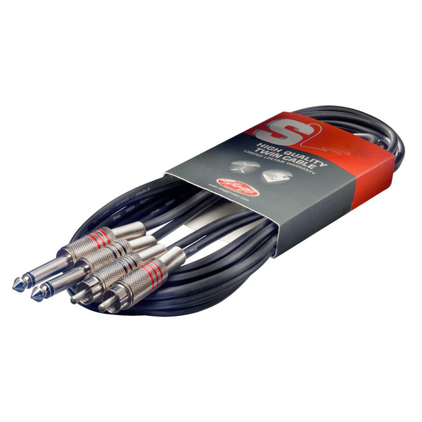 Stagg Dual Mono Jack to RCA Cable, 6m