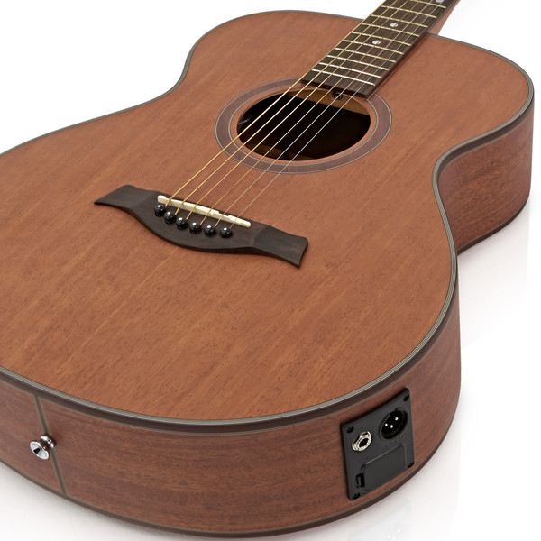Deluxe Electro Acoustic Folk Guitar + 15W Amp Pack, Mahogany
