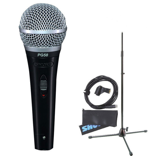 Shure PG58 With Mic Stand and Cable