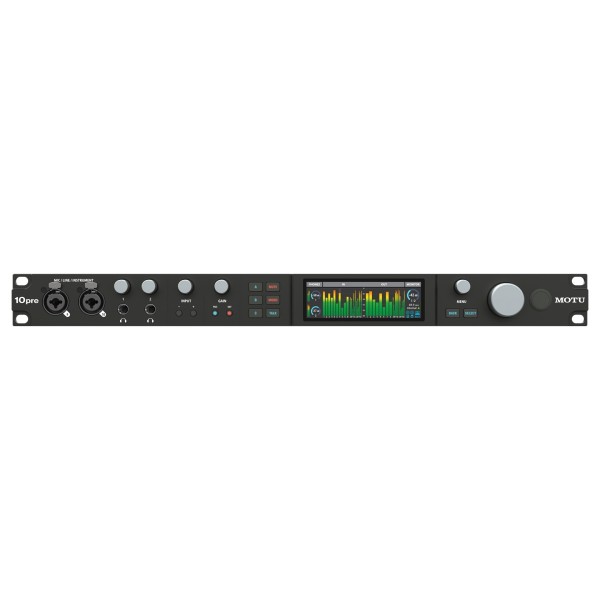 MOTU 10Pre USB/Thunderbolt Audio Interface - Front Panel