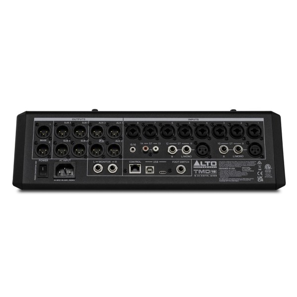 Alto Professional TMD16 Compact Digital Mixer, Rear I/O