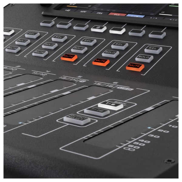 Alto Professional TMD16 Compact Digital Mixer, Fader Detail