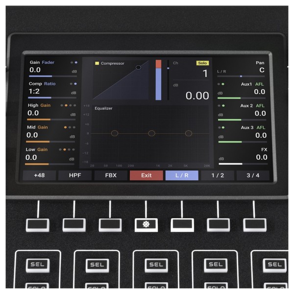 Alto Professional TMD16 Compact Digital Mixer, Screen Detail