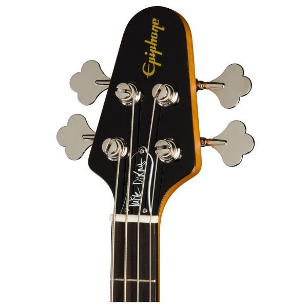 Epiphone Mike Dirnt Grabber G-3 Bass, Silverburst - headstock