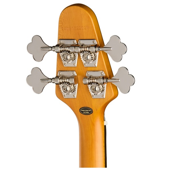 Epiphone Mike Dirnt Grabber G-3 Bass, Silverburst - back of headstock