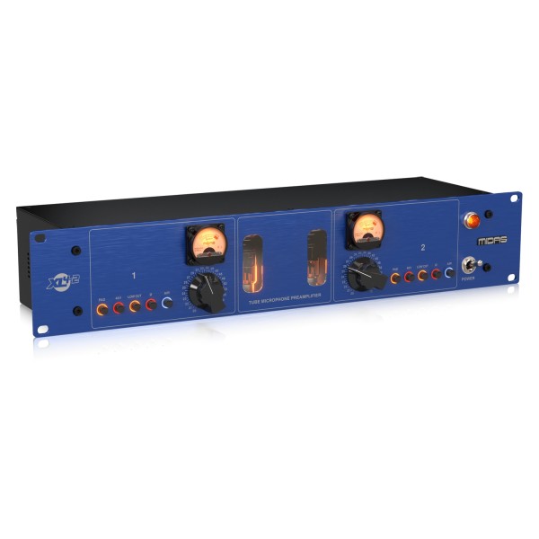 Midas XL4-2 2-Channel Vacuum Tube Microphone Pre-Amp, Left