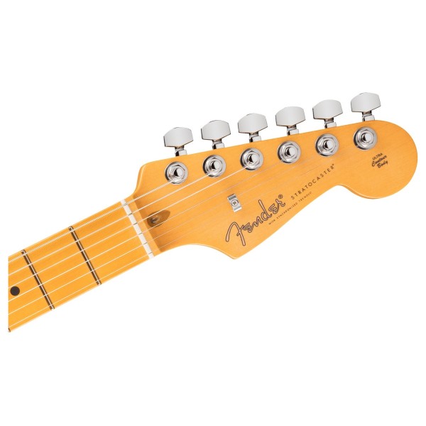 Fender American Ultra Luxe '60s Stratocaster, Maple Fingerboard, Ice Blue Metallic - headstock