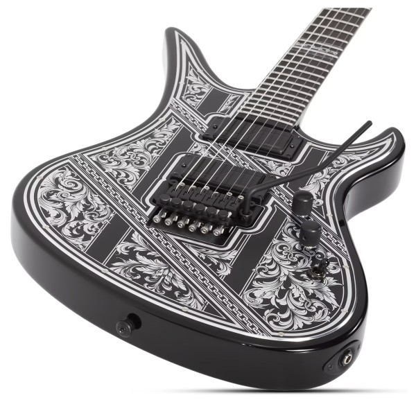 Schecter Avenger FR Przym Palladium GBLK - angled shot
