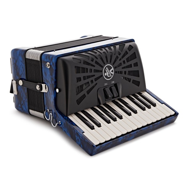 Hohner Bravo II 48 Silent Key Accordion, Dark Blue