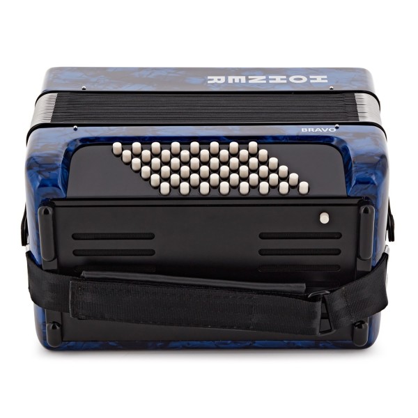 Hohner Bravo II 48 Silent Key Accordion, Dark Blue