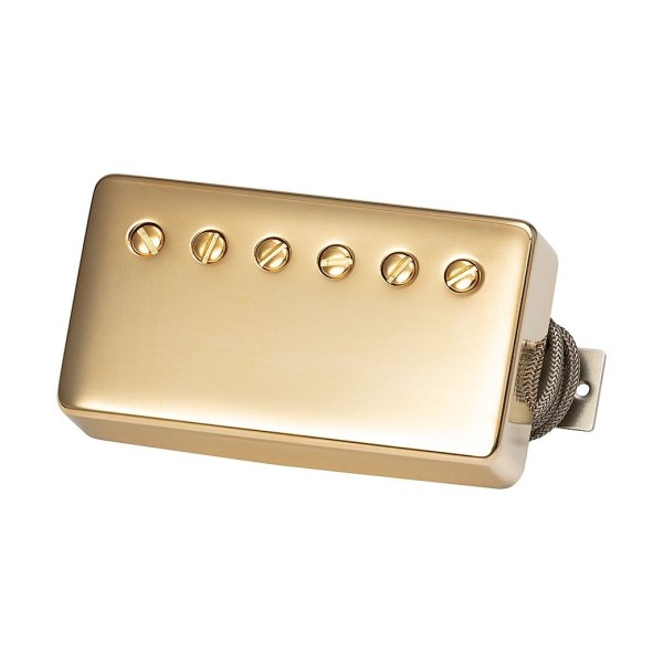 Gibson Custombucker Underwound Pickup, Gold - Angled