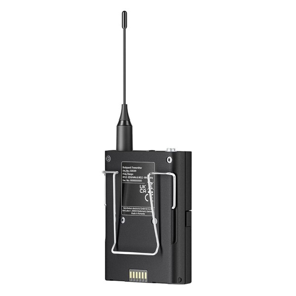 Sennheiser EW-DX SK Wireless Bodypack Transmitter with 3-Pin Connector, U1/5 Band, Rear