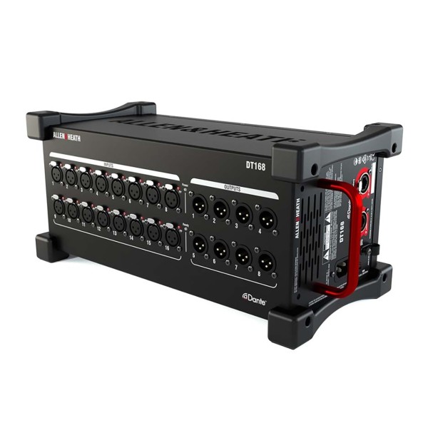 Allen & Heath DT168 - 16 In/8 Out - Digital Stagebox/Dante Interface, Right Angle