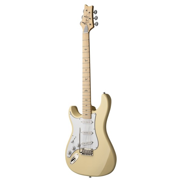 PRS SE Silver Sky Left-Handed, Moon White (2026) - side view