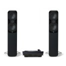Technics SL-1500C Turntable, Arcam A5+ Amplifier & Q Acoustics 5050 Floorstanding Speakers, Black
