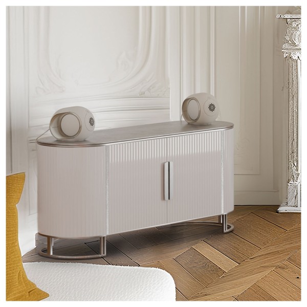 Devialet Phantom Ultimate 98 dB Wireless Speakers (Pair), Light Pearl, lifestlye 1 