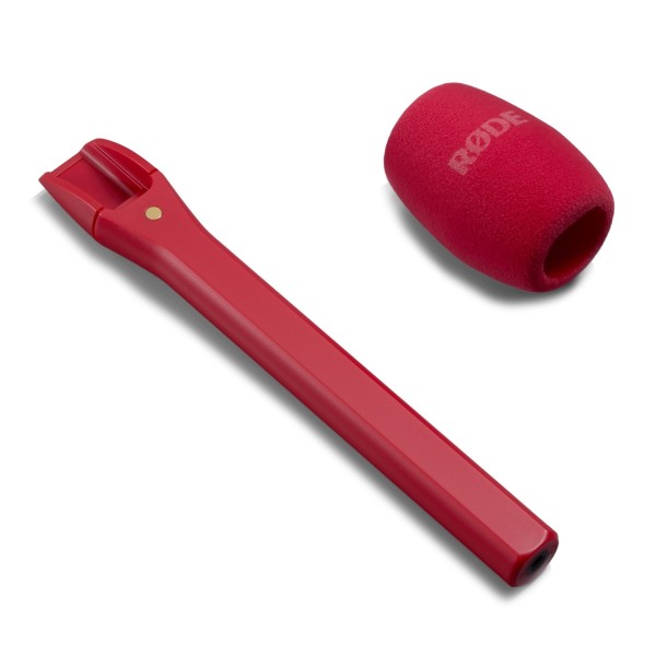 Rode Interview Micro, Red - Angled Flat