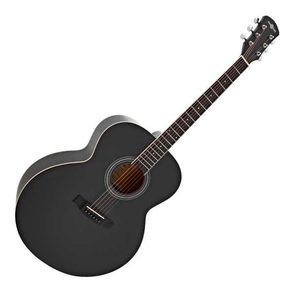 Jumbo Acoustic Guitar & Accessory Pack by Gear4music, Black