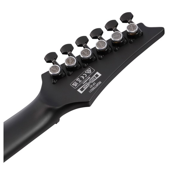 Ibanez RGRTBB21, Black Flat - Headstock Back