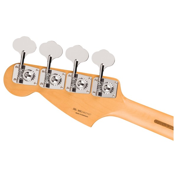Fender Player II Mustang Bass PJ, Maple Fingerboard, Polar White - Headstock, Back