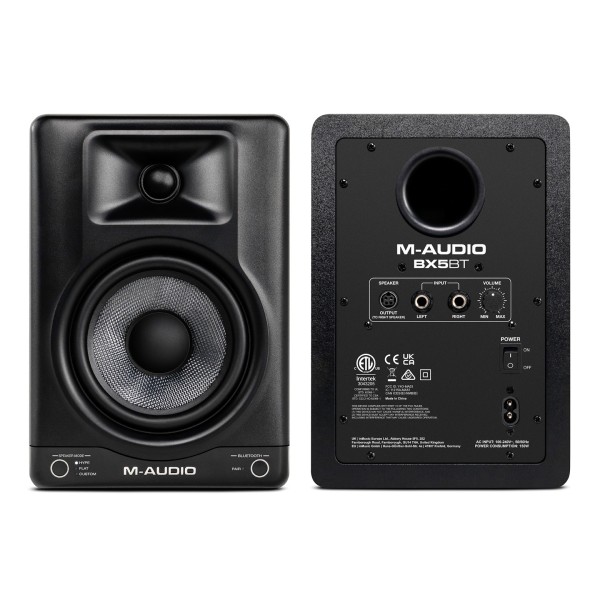 BX5 Bluetooth Studio Monitors (Pair) - Front-Back
