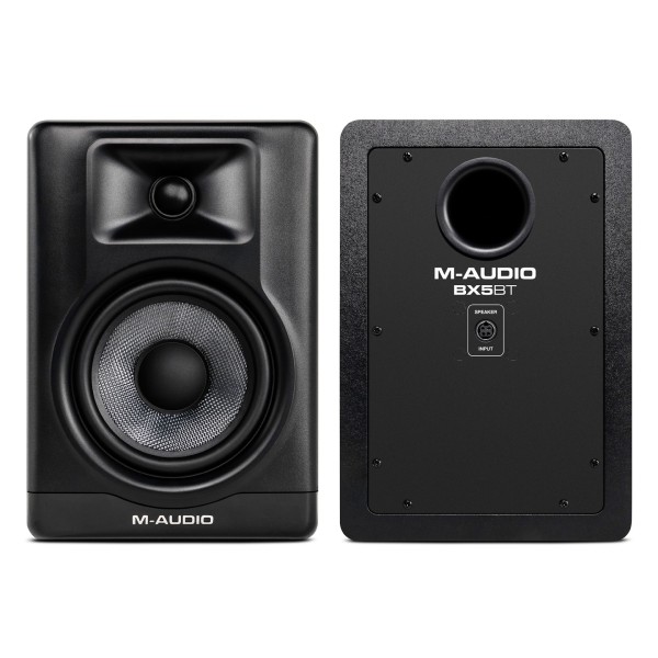 M-Audio BX5BT Studio Monitors with Bluetooth (Pair) - Front-Back 2